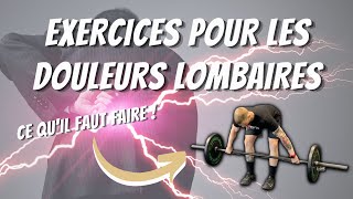 Exercices pour les DOULEURS LOMBAIRES  musculation amp haltérophilie [upl. by Ttevy]