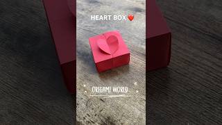 VALENTINES DAY PAPER CRAFT HEART BOX TUTORIAL FOR GIFT  DIY GIFT BOX ORIGAMI ART TUTORIAL HEART BOX [upl. by Atsira]