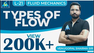 Fluid Mechanics  Module 3  Types of Flow Lecture 21 [upl. by Elleinwad]