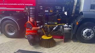 How to adjust the curtain on the MaxPowa truck mounted road sweeper [upl. by Mitchael579]