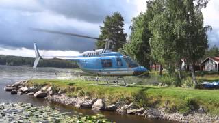 Bell 206B 3 Jet Ranger Helicopter Approach Landing Walkaround Full Start Up Take Off [upl. by Evars]