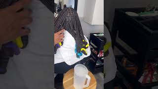 How to do knotless braids with curly ends [upl. by Luap]