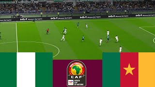 Nigeria 2 vs 0 Cameroon CAF 2024 match highlights  Video game simulation PES 2021 [upl. by Ardnazxela748]