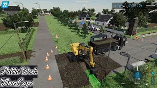 Work placement of pipe drain 🚧 PublicWork 🚧Farming Simulator 2022 [upl. by Aceber312]