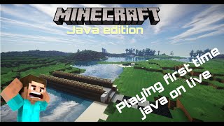 Playing Minecraft Java On Live First Time  Come on  Live stream java 1 [upl. by Margarette]