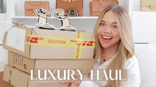 FARFETCH LUXURY TRY ON HAUL 2022  ZIMMERMANN BALMAIN MACH amp MACH  NEW MINI BAG [upl. by Kifar]