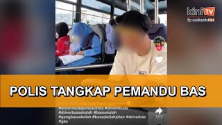 Pemandu bas crush dengan murid sekolah rakam video ditangkap [upl. by Nosahc137]