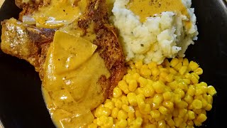 Pork Chops amp Pan Gravy ShoppingPantry List below [upl. by Jehias]