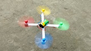 How to build a quadcopter drone  How to build a powerful mini drone made of DC motors at home [upl. by Yhtimit113]