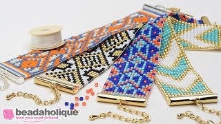 How to Make the Beaded Loom Bracelet Kits by Beadaholique [upl. by Anastasio]