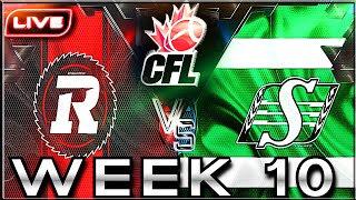 CFL Week 10 Live Stream  Ottawa redbacks vs Saskatchewan Roughriders  PlayByPlay amp Reactions [upl. by Ahsaekal]