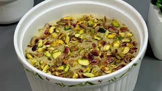 Popular Arabian Dessert Pistachio Koshari  B Laban Style Koshari Recipe Trending Egyptian Dessert [upl. by Morra]