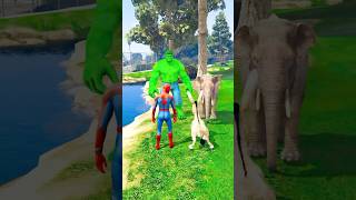 Hulk vs spider man race video 😮😱gta5 viralvideo youtubeshorts cartoon [upl. by Potts]