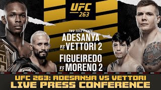 UFC 263 PRESS CONFERENCE Adesanya vs Vettori 2 [upl. by Ahsram293]