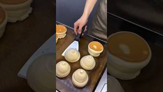 Souffle pancake being cooked 🍚🔥alkentica soufflé japanesefood shorts [upl. by Mlehliw]