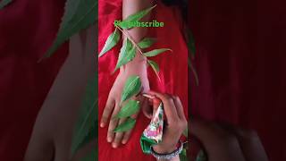 👆Neem ki patti se mehndi design🌿 😍 new mehndi design❤️mehndi art arebic shorts natural henna [upl. by Noiramaj]