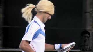 Novak Djokovic imitates Maria Sharapova HD [upl. by Jopa]