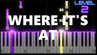 Where Its At  Dustin Lynch  EASY Piano Tutorial [upl. by Tonina]