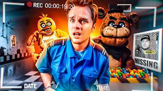 FIVE NIGHTS At Freddys BOX FORT IRL 3AM Fazbear Pizzeria Survival FNAF Movie [upl. by Eisenstark494]