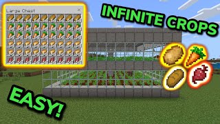 BEST 121 AUTOMATIC CROP FARM TUTORIAL in Minecraft Bedrock MCPEXboxPSSwitchPC [upl. by Meaghan]