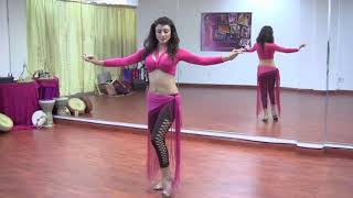 StepFlix Belly dance Level 1 basic step 11 hip lifts amp crescents [upl. by Ontina]