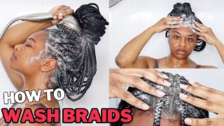 How To Wash Braids  No Frizz No Dry Scalp Fast Drying [upl. by Trebo803]