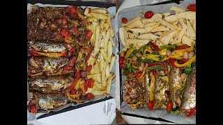 سمك الشرن مع الخضر في الفران  Plat de poissons chinchard aux légumes à la marocaine au four [upl. by Alisa662]