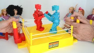 TotoyKids Jugando Batalla de Robots Rock em Sock em Niños contra Niñas Quién ganará [upl. by Akieluz]