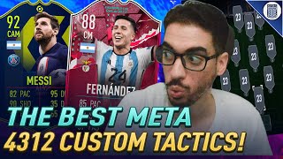 THE BEST META 4312 FORMATION amp CUSTOM TACTICS FOR FIFA 23 ULTIMATE TEAM [upl. by Aicala]