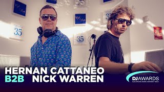 DJ Awards Exclusive Sunset 2019  Hernan Cattaneo b2b Nick Warren Live Café Del Mar [upl. by Buseck]