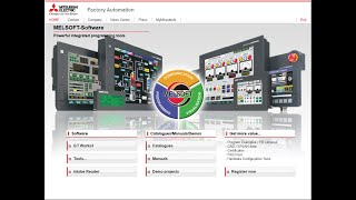 How to Download install Mitsubishi PLC HMI Software [upl. by Ulyram295]