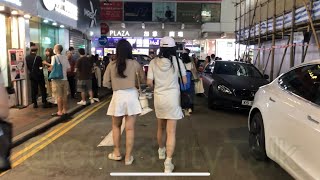 HONG KONG Travel  Tsim Sha Tsui Subway Night Life Walking Tour  Jordan Hau Fook Carnarvon Parkes [upl. by Pierre367]