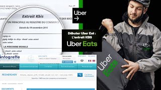 AVOIR LE KBIS EN 5 MINUTE uber eat deliveroo ubereat kbis autoentrepreneur [upl. by Enomad]