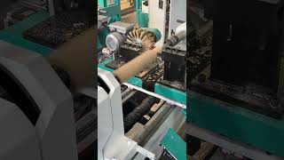 Single axis double knife 1530 automatic feeding CNC wood lathe processes wooden table legswood [upl. by Tilda458]