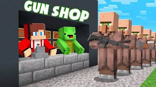 JJ and Mikey Opened a GUN SHOP in Minecraft   Maizen [upl. by Siraj44]