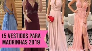 15 vestidos simples para madrinhas de casamento 2019 vestidos de várias cores [upl. by Dlareg]