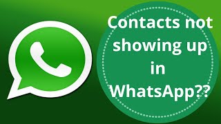 WhatsApp Contact Not Show  Contact Settings Permission Problem  Allow Access [upl. by Sedecrem]