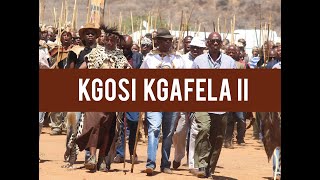 Kgosi Kgafela Kgafela II leading Bakgatla ba ga Kgafela troops in song and dance [upl. by Ynaffyt]