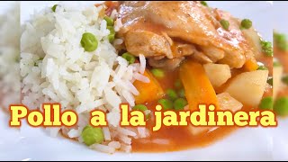 DELICIOSO Y FÁCIL POLLO A LA JARDINERA 🍅🥔🥕😋👩🏼‍🍳 [upl. by Boardman135]