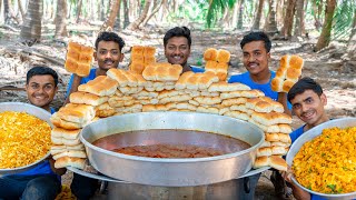 MISAL PAV  Kolhapuri Misal Pav Recipe  Street Food  Village Rasoi [upl. by Nillad66]