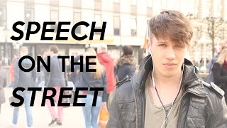 Motivational Speech on the Street Out of Comfort Challenge [upl. by Demetra]