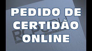 RCPJBH  PEDIDO DE CERTIDÃO [upl. by Divan]