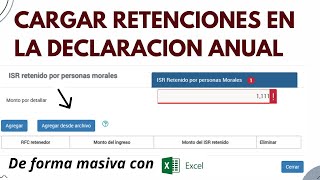 Cargar Retenciones en la Declaración Anual  Personas Físicas [upl. by Johnath923]