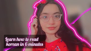 how to read Korean language in 6 minutes  how to read Korean language  korealearning read [upl. by Talmud]