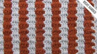 The Two Color Interlocking Block Stitch  Crochet Stitch 339  Right Handed [upl. by Kalbli]