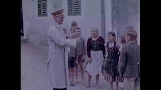 4k 60fps Color 1938 Hitler goes back to his school [upl. by Maybelle]