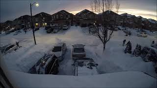 Snowstorm Jan 17 2022 in Mississauga Ontario Timelapse [upl. by Dorcea]