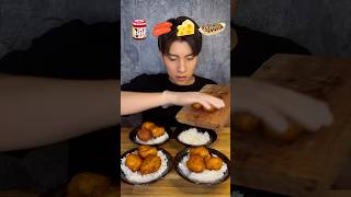 Japanese fried chicken mukbang [upl. by Saidel532]