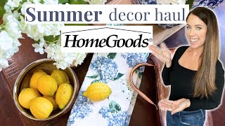 HOMEGOODS SUMMER DECOR HAUL  HOME DECORATING IDEAS 2024  Jessica Giffin [upl. by Correy]