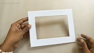 DIY Photo Frame Making Idea  Cardboard photo frame  Handmade picture frame  Home made Photo Frame [upl. by Gniy]